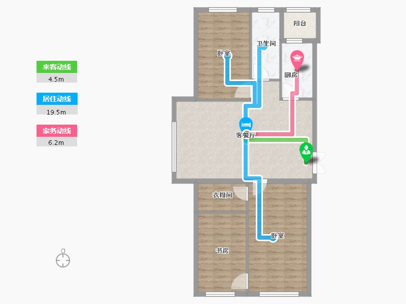 黑龙江省-佳木斯市-万公馆-95.99-户型库-动静线