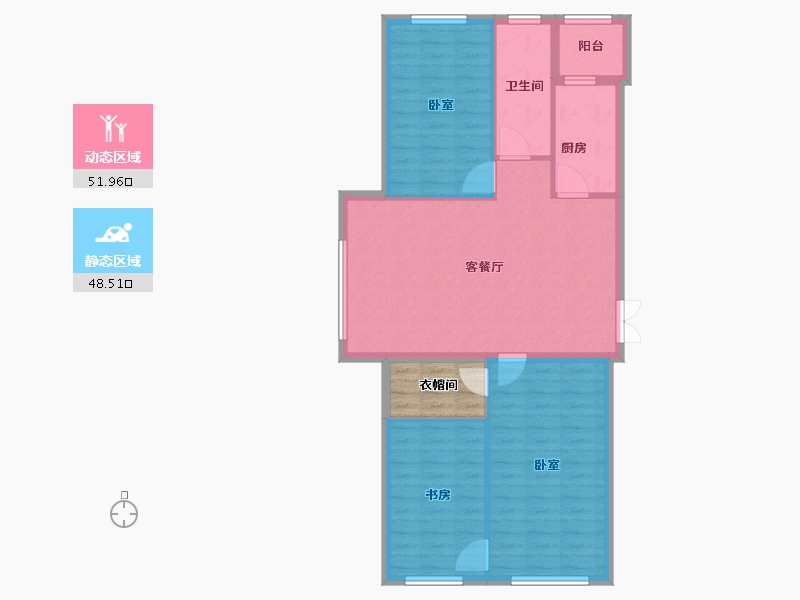 黑龙江省-佳木斯市-万公馆-95.99-户型库-动静分区