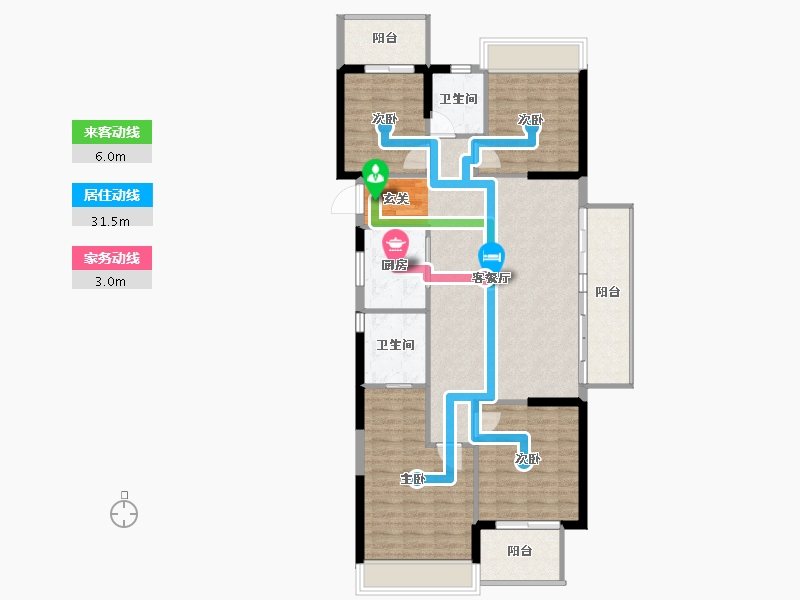 云南省-曲靖市-益府中央公园-111.27-户型库-动静线