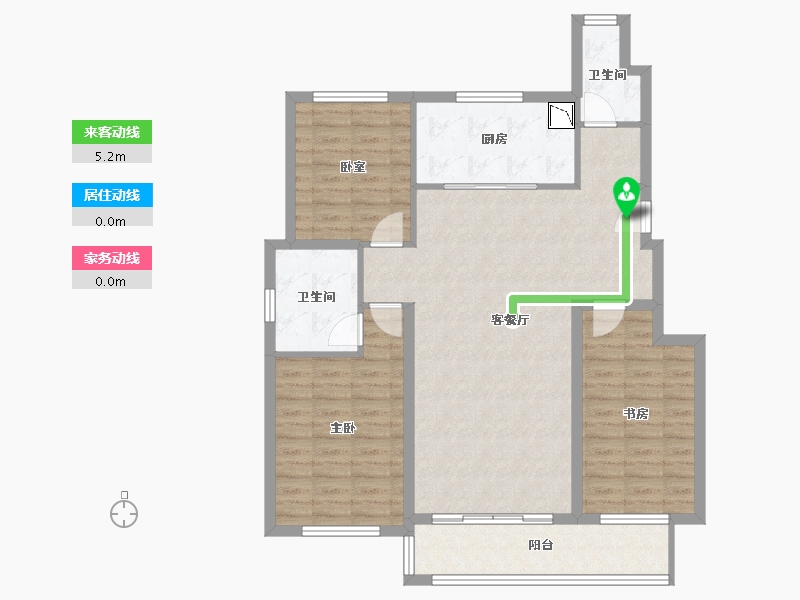 辽宁省-葫芦岛市-红海湾二期-100.96-户型库-动静线