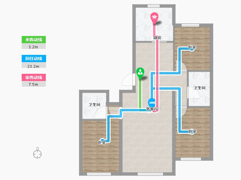 辽宁省-大连市-学府尚居三期-95.01-户型库-动静线