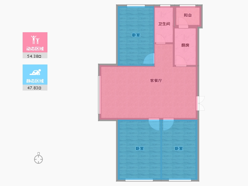 黑龙江省-佳木斯市-万公馆-93.50-户型库-动静分区