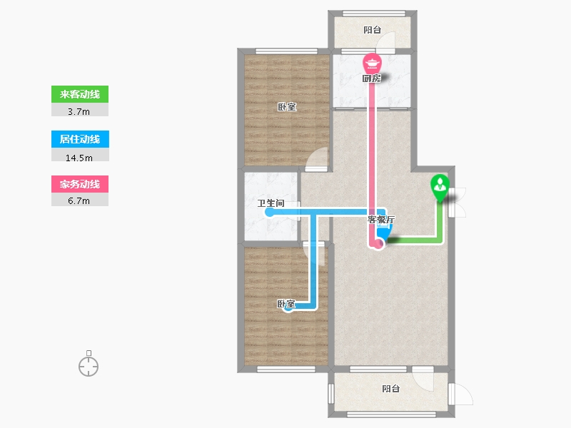 黑龙江省-佳木斯市-万公馆-103.16-户型库-动静线