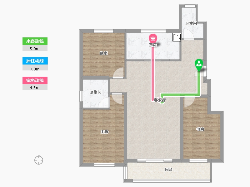 辽宁省-葫芦岛市-红海湾二期-97.59-户型库-动静线