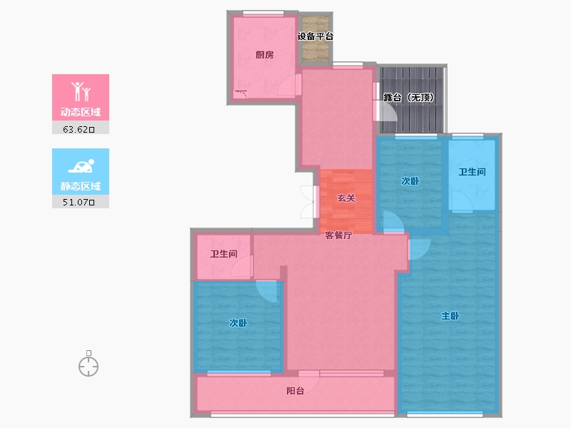 河北省-邢台市-皓顺和-109.11-户型库-动静分区