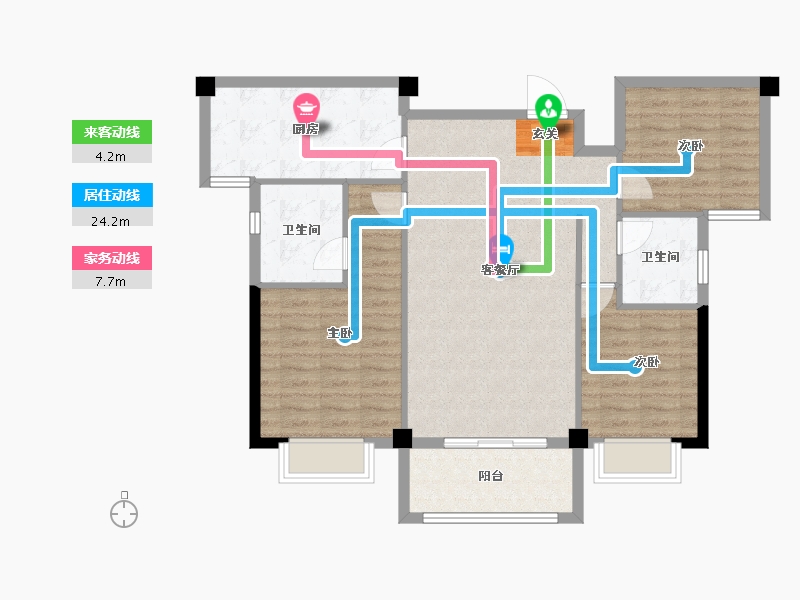 云南省-曲靖市-桐乐公园学府-95.00-户型库-动静线