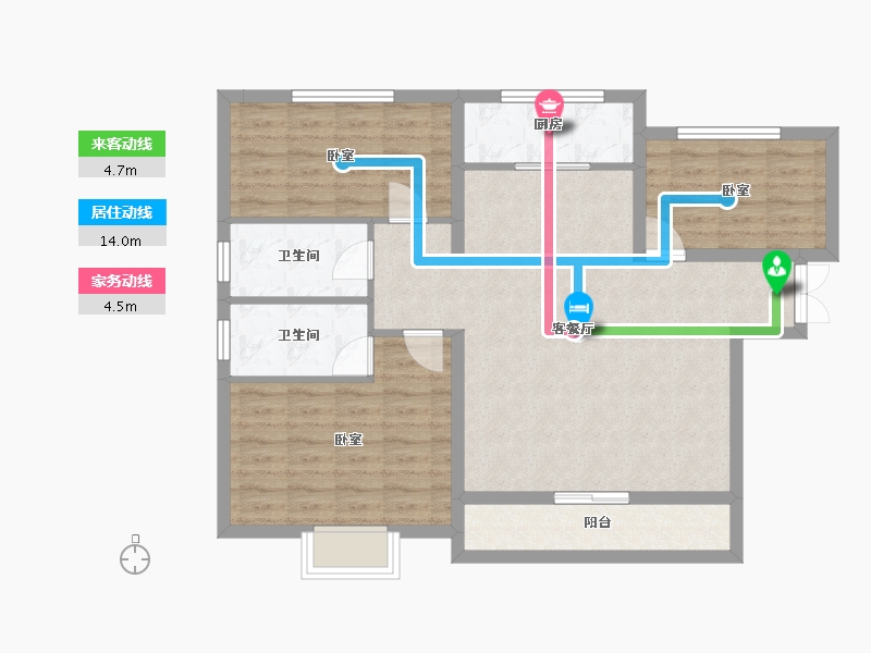 河北省-邢台市-东昇华府-89.11-户型库-动静线