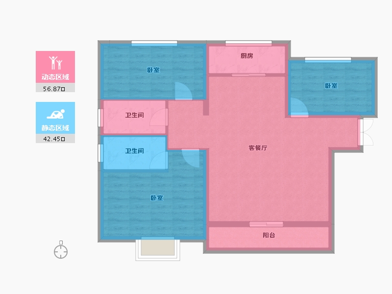 河北省-邢台市-东昇华府-89.11-户型库-动静分区