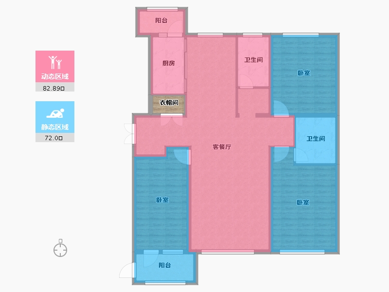 黑龙江省-佳木斯市-万公馆-143.09-户型库-动静分区