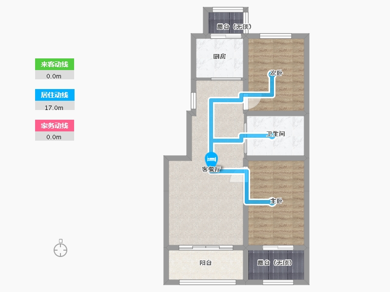 吉林省-延边朝鲜族自治州-大信丽水家邑-69.72-户型库-动静线