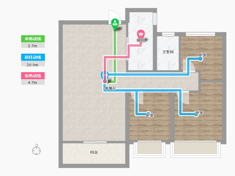 河北省-邢台市-中鼎理想城-73.29-户型库-动静线