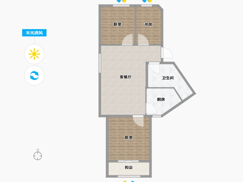 辽宁省-大连市-法兰1710-120.01-户型库-采光通风