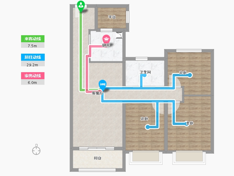 黑龙江省-哈尔滨市-中海时代公馆-92.01-户型库-动静线