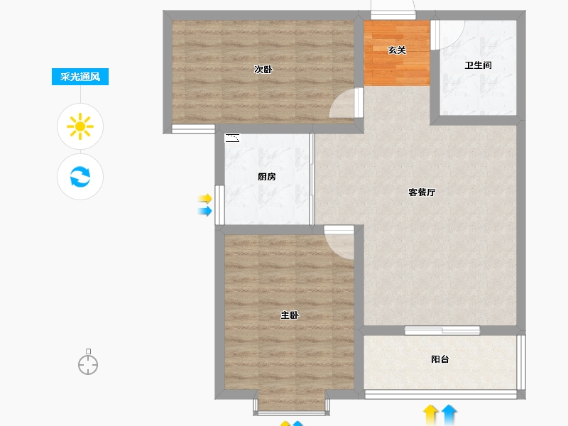 河北省-保定市-林生自然城-74.71-户型库-采光通风