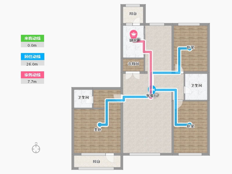 黑龙江省-佳木斯市-万公馆-160.51-户型库-动静线