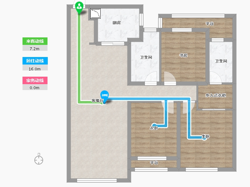 黑龙江省-哈尔滨市-中海天誉-98.43-户型库-动静线