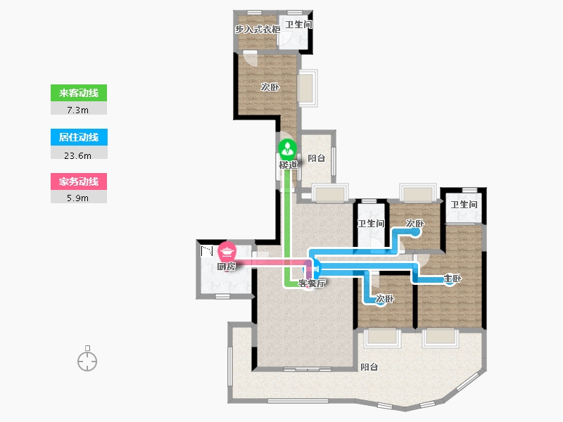 四川省-宜宾市-泰然长江大院-154.90-户型库-动静线