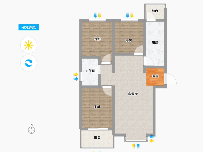 河北省-保定市-林生自然城-86.01-户型库-采光通风