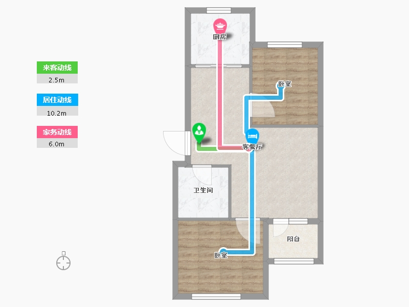 辽宁省-大连市-学府尚居三期-61.01-户型库-动静线