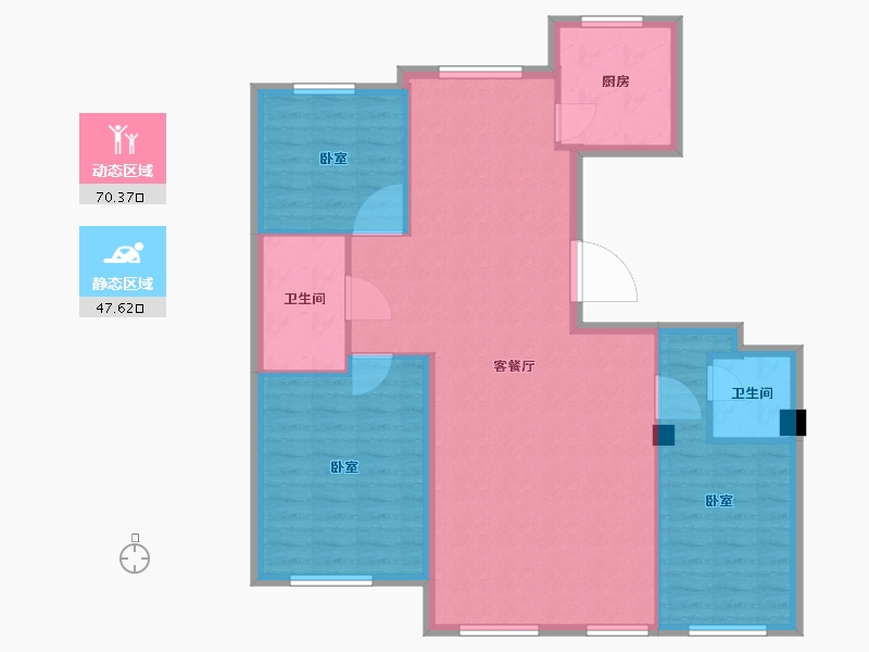 辽宁省-大连市-学府尚居三期-108.00-户型库-动静分区