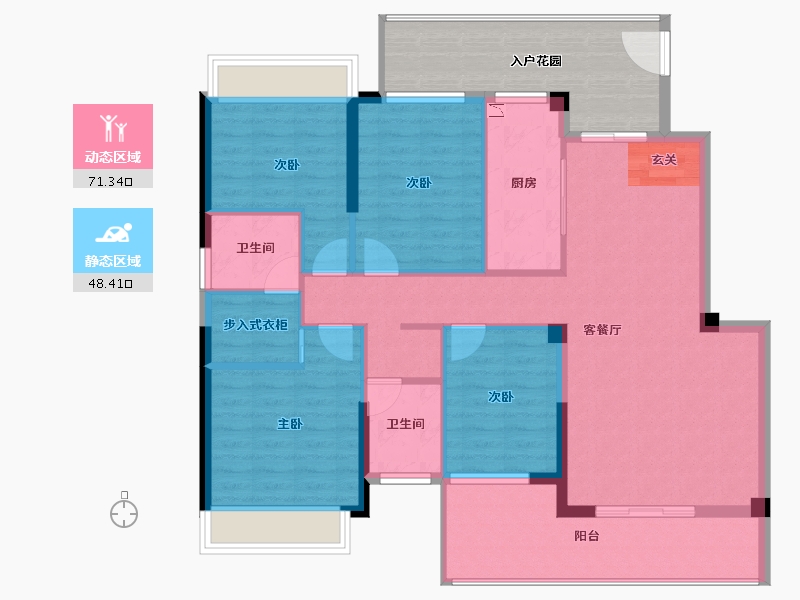 云南省-曲靖市-桐乐公园学府-120.36-户型库-动静分区