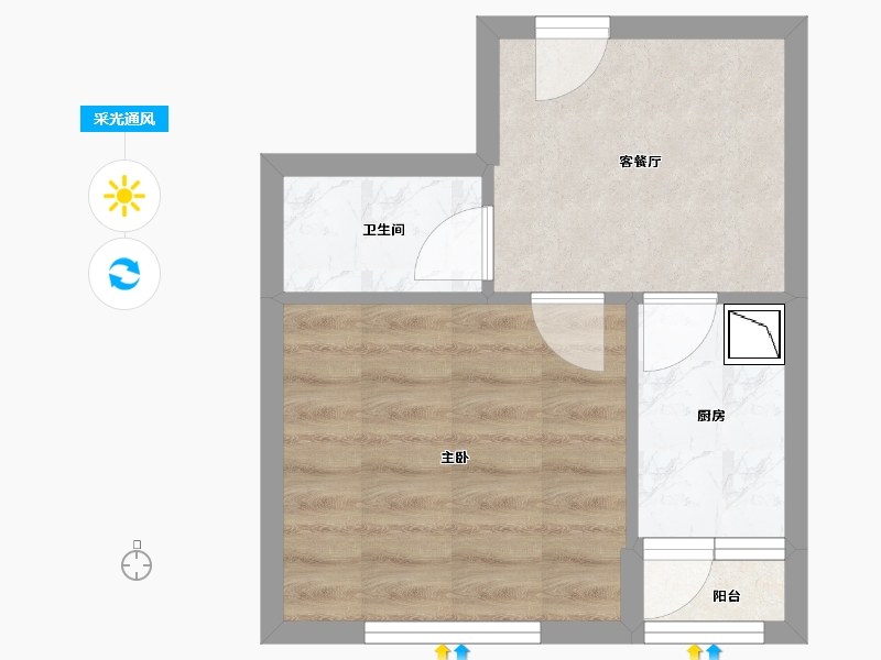 黑龙江省-哈尔滨市-融创公园壹号-28.72-户型库-采光通风