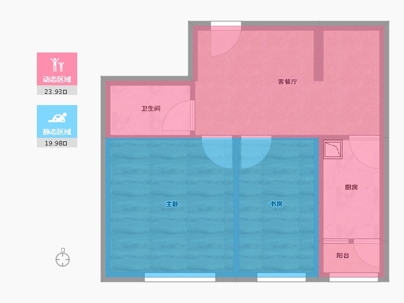 黑龙江省-哈尔滨市-融创公园壹号-38.38-户型库-动静分区