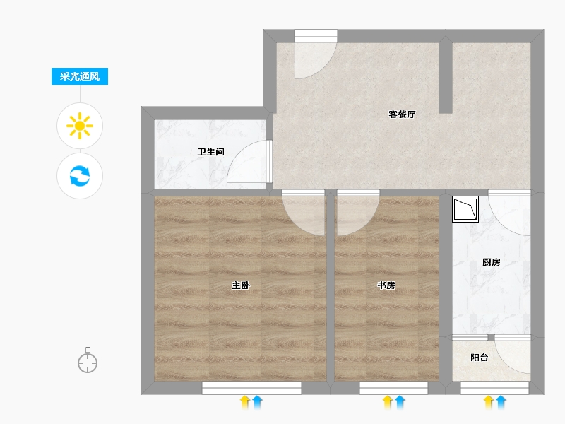 黑龙江省-哈尔滨市-融创公园壹号-38.38-户型库-采光通风