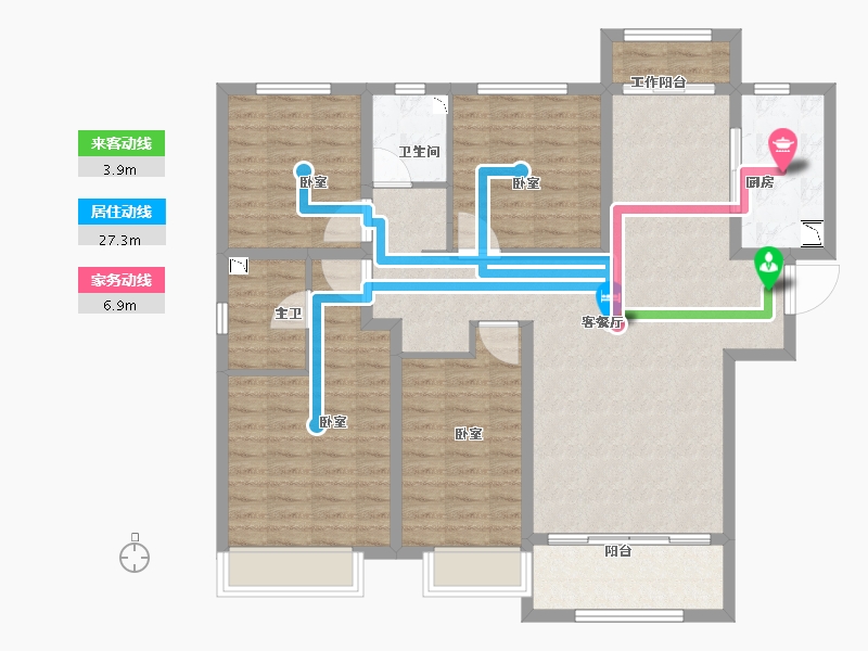 山西省-太原市-保利壹号公馆四期-119.00-户型库-动静线