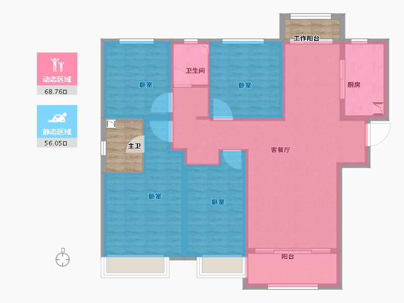 山西省-太原市-保利壹号公馆四期-119.00-户型库-动静分区