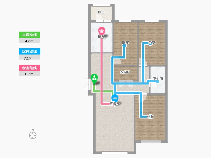 黑龙江省-佳木斯市-万公馆-100.64-户型库-动静线