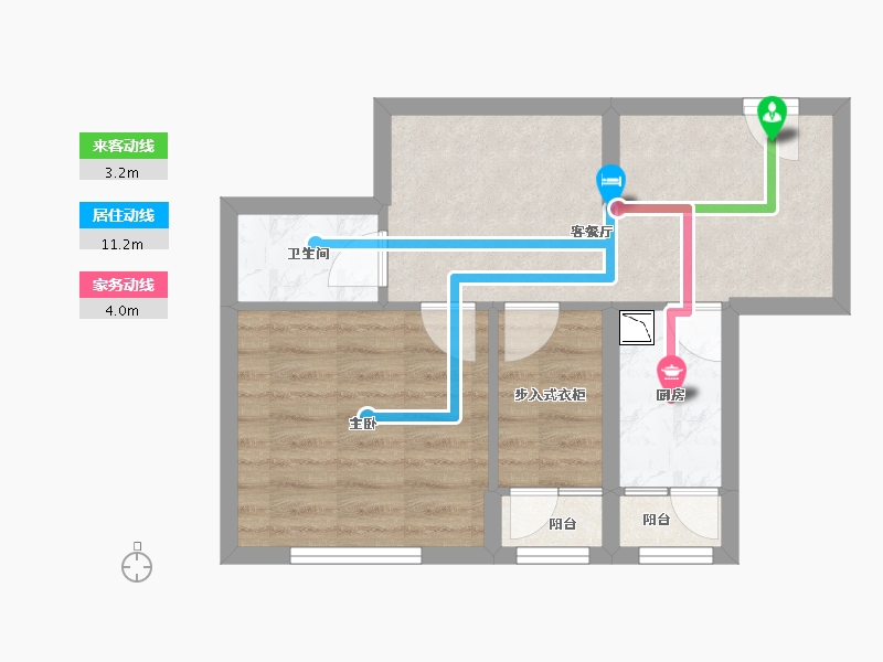 黑龙江省-哈尔滨市-融创公园壹号-42.35-户型库-动静线