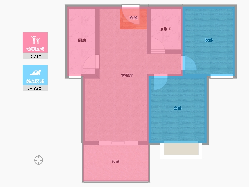 河北省-保定市-林生自然城-72.00-户型库-动静分区