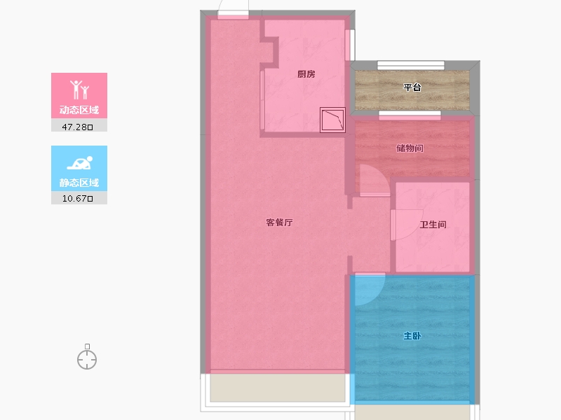 黑龙江省-哈尔滨市-融创公园壹号-54.44-户型库-动静分区