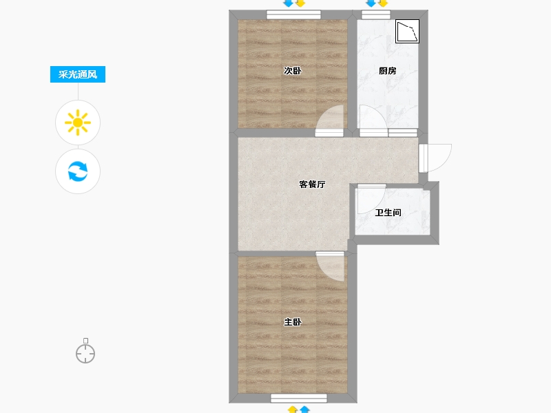 黑龙江省-哈尔滨市-融创公园壹号-41.59-户型库-采光通风