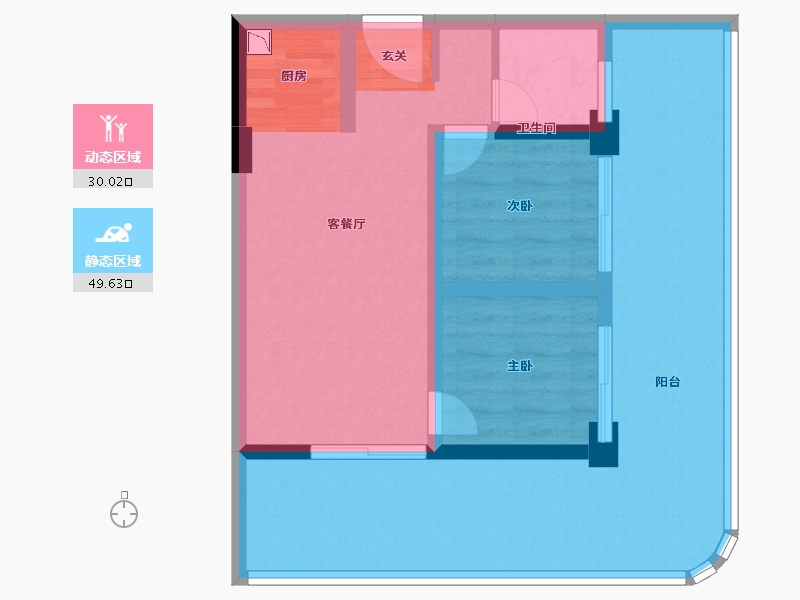 云南省-昆明市-抚仙湖广龙小镇-70.40-户型库-动静分区