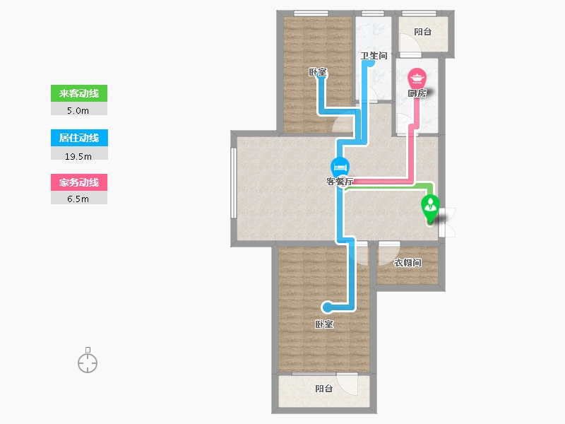 黑龙江省-佳木斯市-万公馆-93.99-户型库-动静线