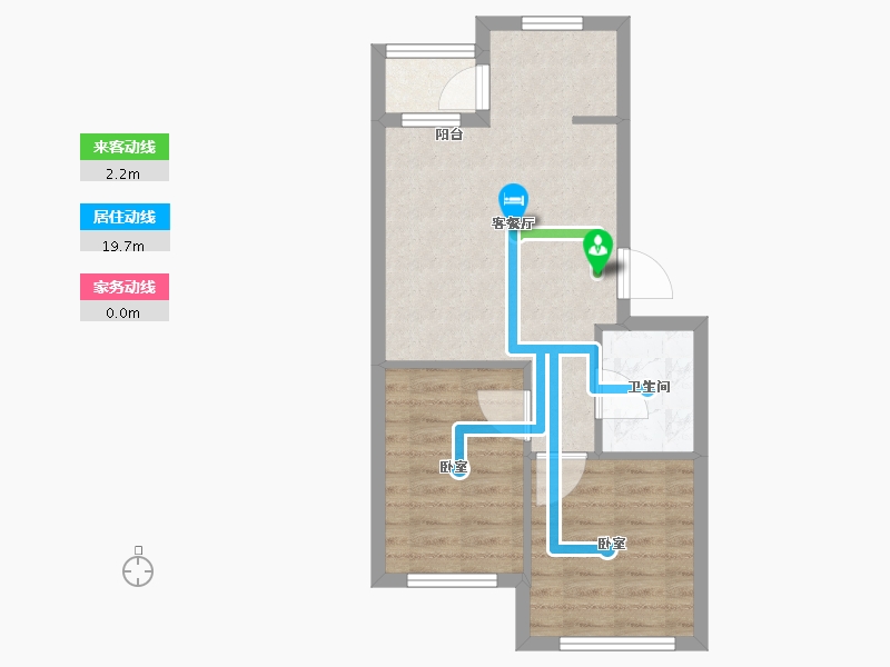 辽宁省-大连市-学府尚居三期-51.98-户型库-动静线