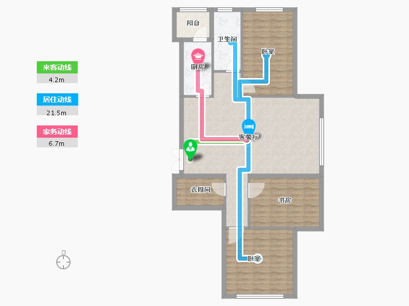 黑龙江省-佳木斯市-万公馆-94.56-户型库-动静线