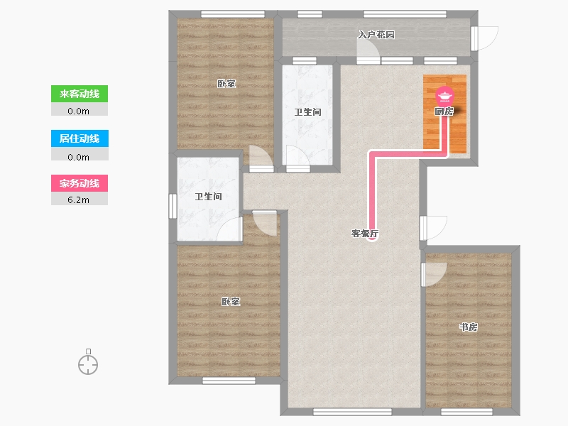 辽宁省-葫芦岛市-乾瑞·嘉山墅 │天悦-112.04-户型库-动静线