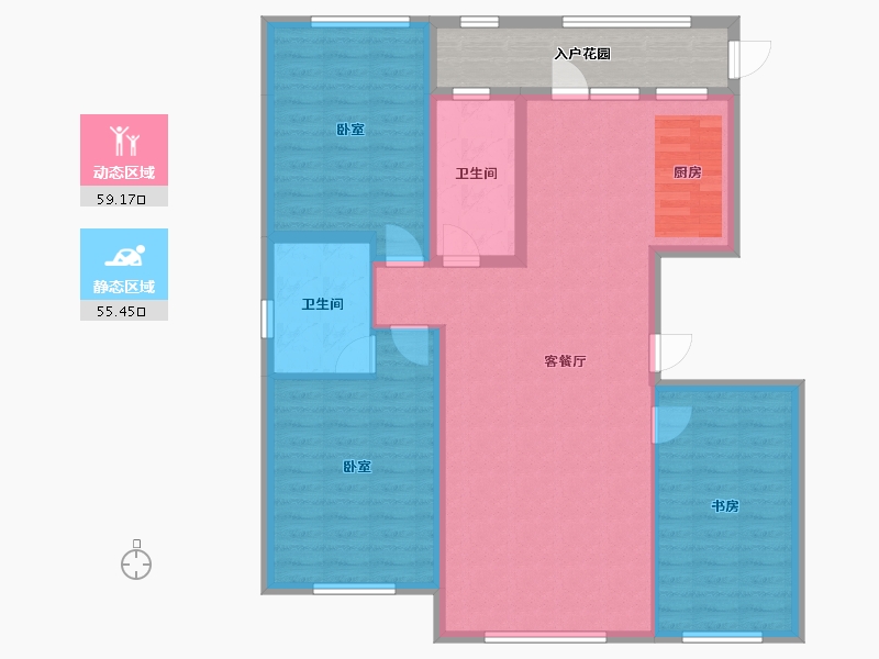 辽宁省-葫芦岛市-乾瑞·嘉山墅 │天悦-112.04-户型库-动静分区