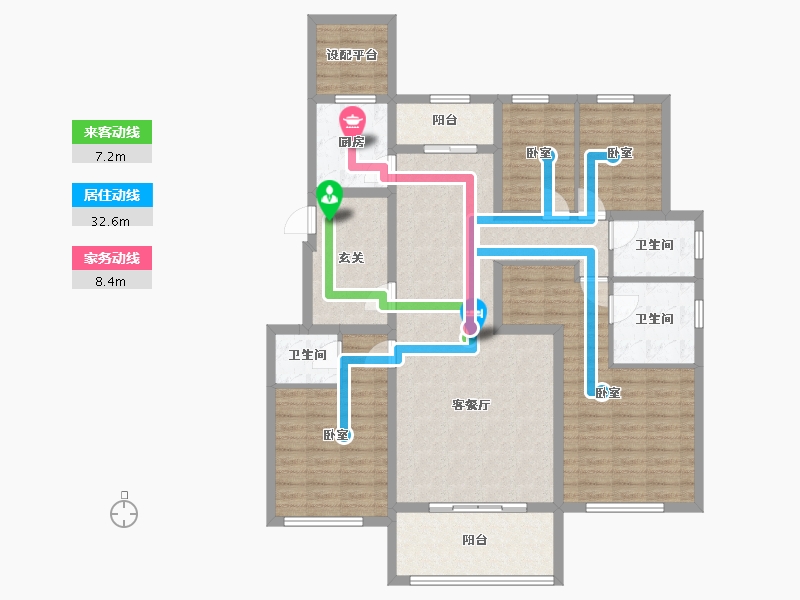 河北省-邢台市-邢台天山熙湖二期-128.21-户型库-动静线