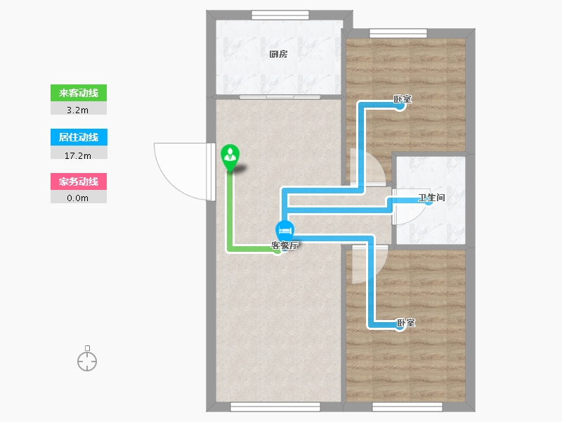 辽宁省-大连市-学府尚居三期-62.25-户型库-动静线