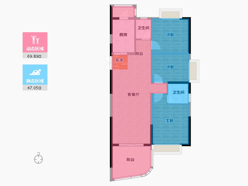 云南省-昆明市-抚仙湖广龙小镇-106.00-户型库-动静分区