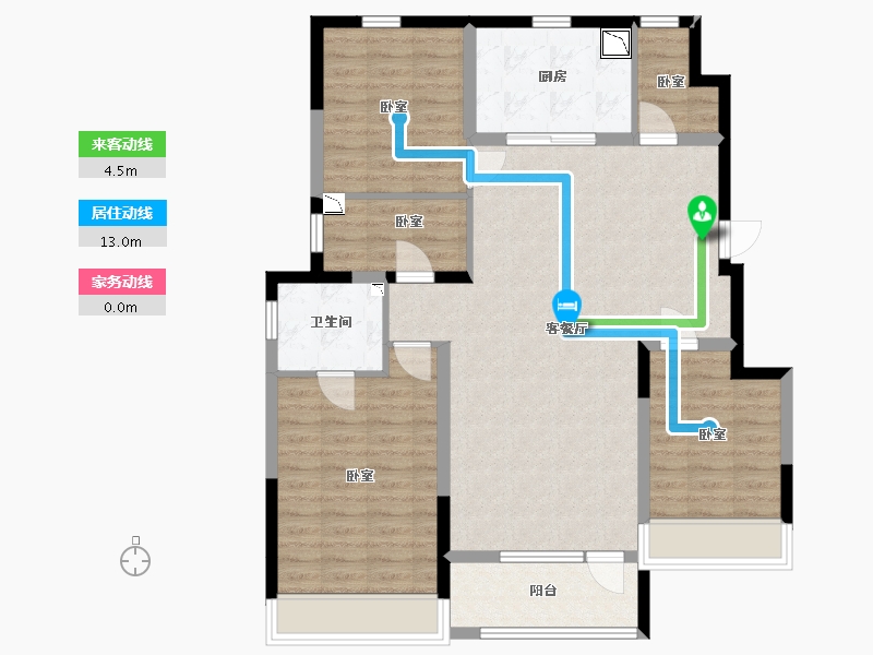 辽宁省-营口市-保利五月花-101.76-户型库-动静线