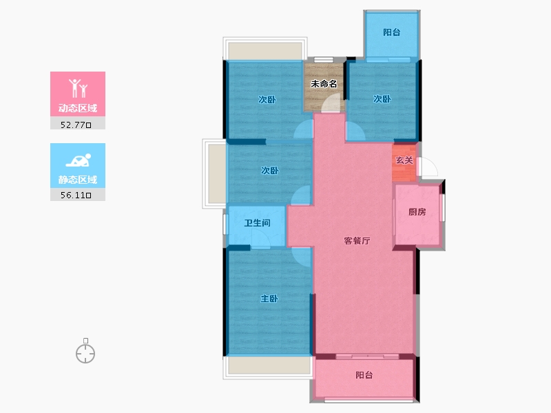 云南省-曲靖市-益府中央公园-102.62-户型库-动静分区