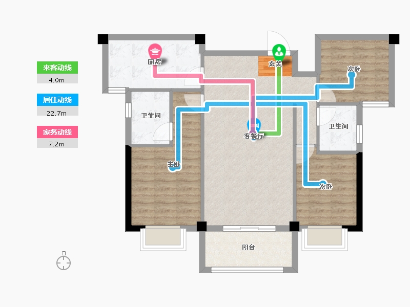 云南省-曲靖市-桐乐公园学府-83.46-户型库-动静线