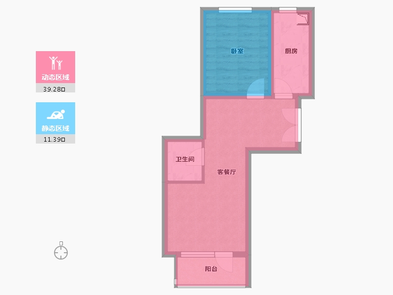 辽宁省-葫芦岛市-红海湾二期-44.34-户型库-动静分区