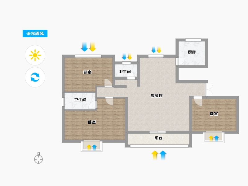 河北省-邢台市-东昇华府-101.68-户型库-采光通风