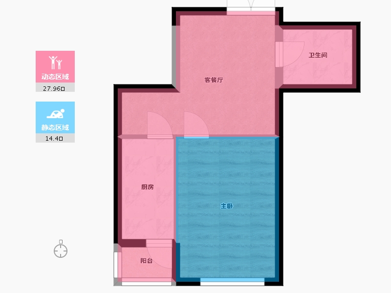 辽宁省-抚顺市-滨江景苑-37.55-户型库-动静分区